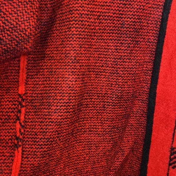 2/$25 NEW Cozy Red and Black Blanket Sweater Jacket - Picture 3 of 5